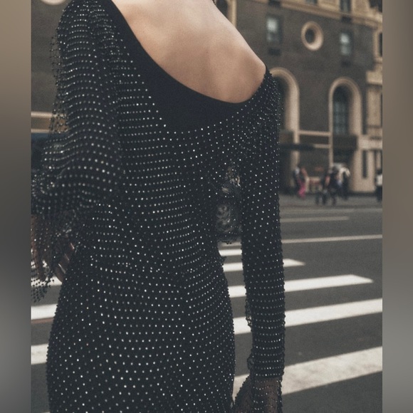 BLOGGERS FAV ZARA LONG RHINESTONE JUMPSUIT - Picture 2 of 3